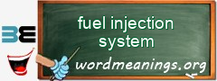 WordMeaning blackboard for fuel injection system